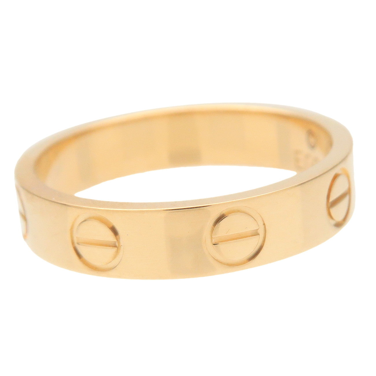 Cartier Mini Love Ring K18YG 750YG Yellow Gold #47 US4-4.5 Used