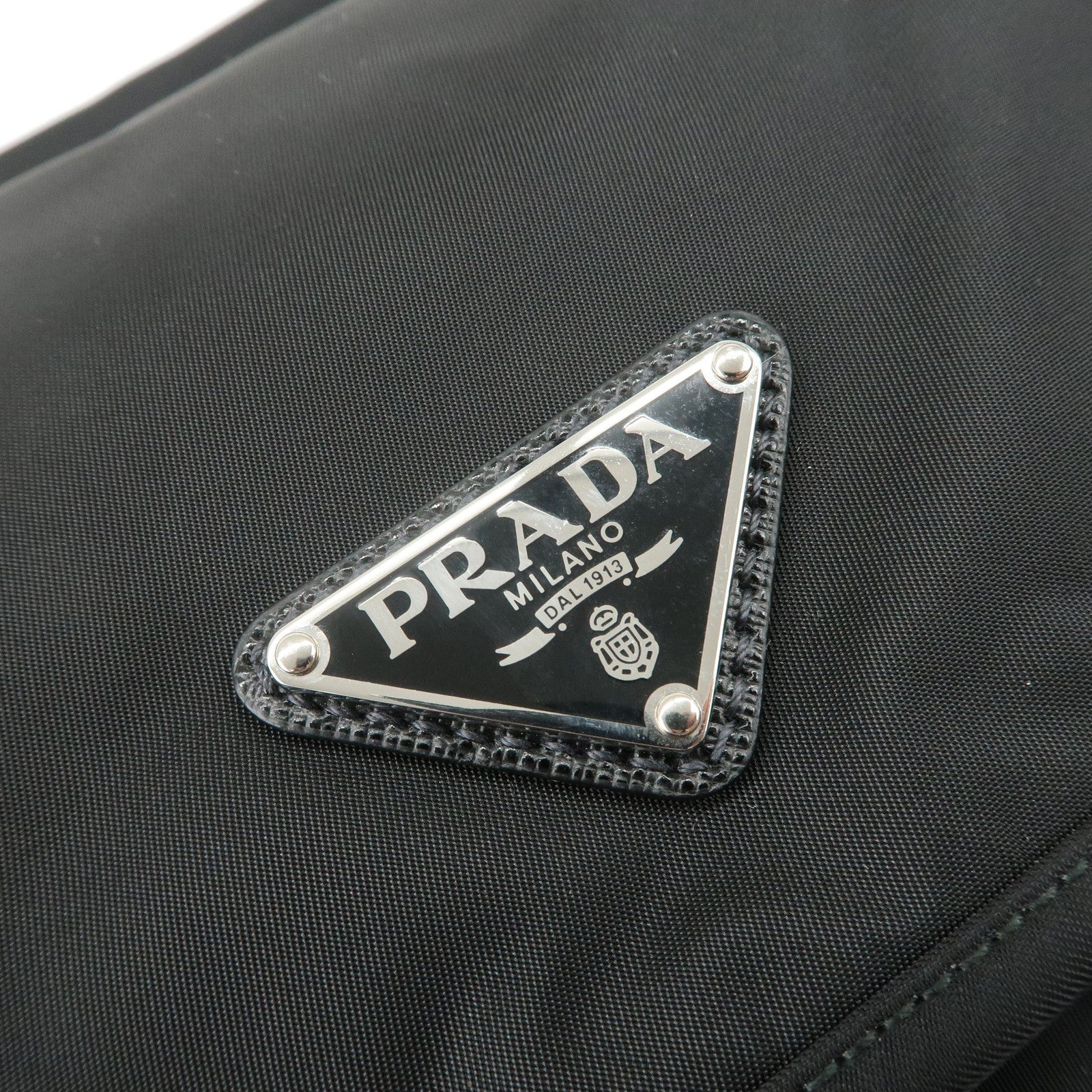 PRADA Logo Nylon Back Pack Black 2VZ135