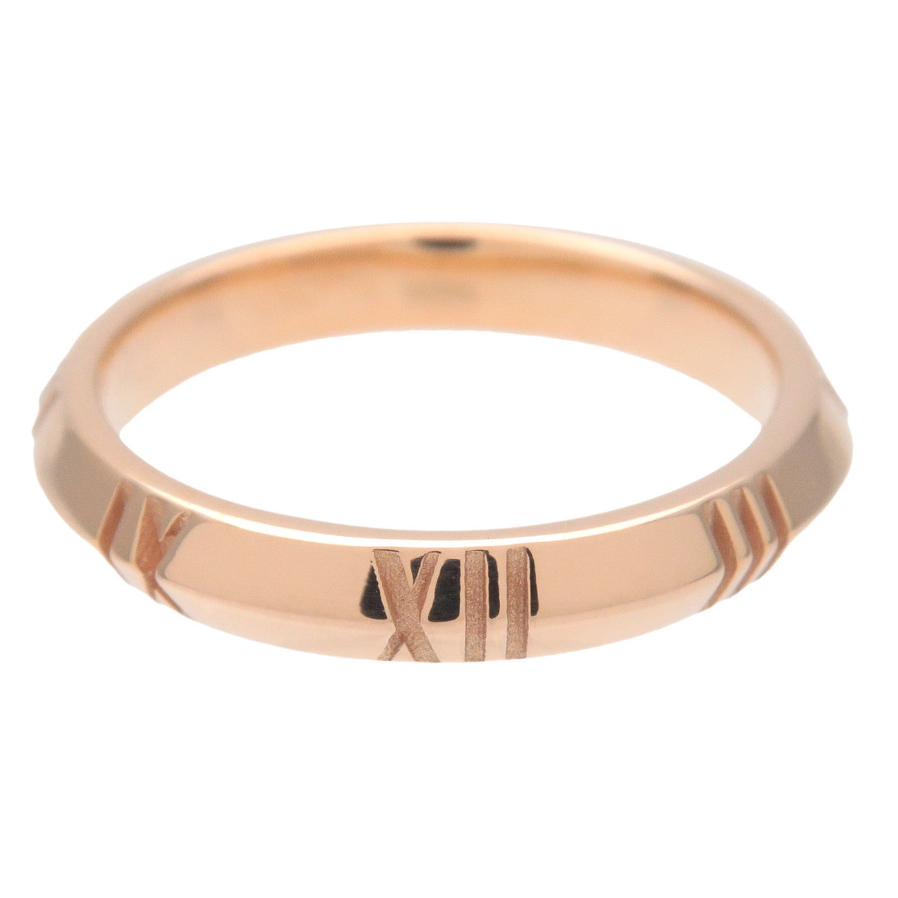 Tiffany&Co. Atlas Closed Narrow Ring K18PG 750PG Rose Gold US5 Used