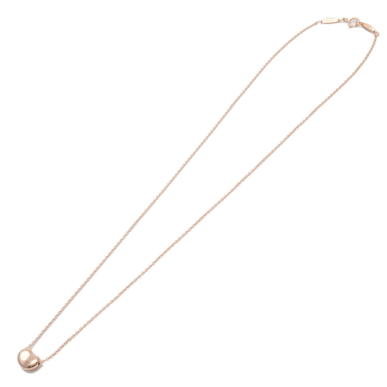 Tiffany&Co. Mini Bean Necklace K18PG 750PG Rose Gold Used