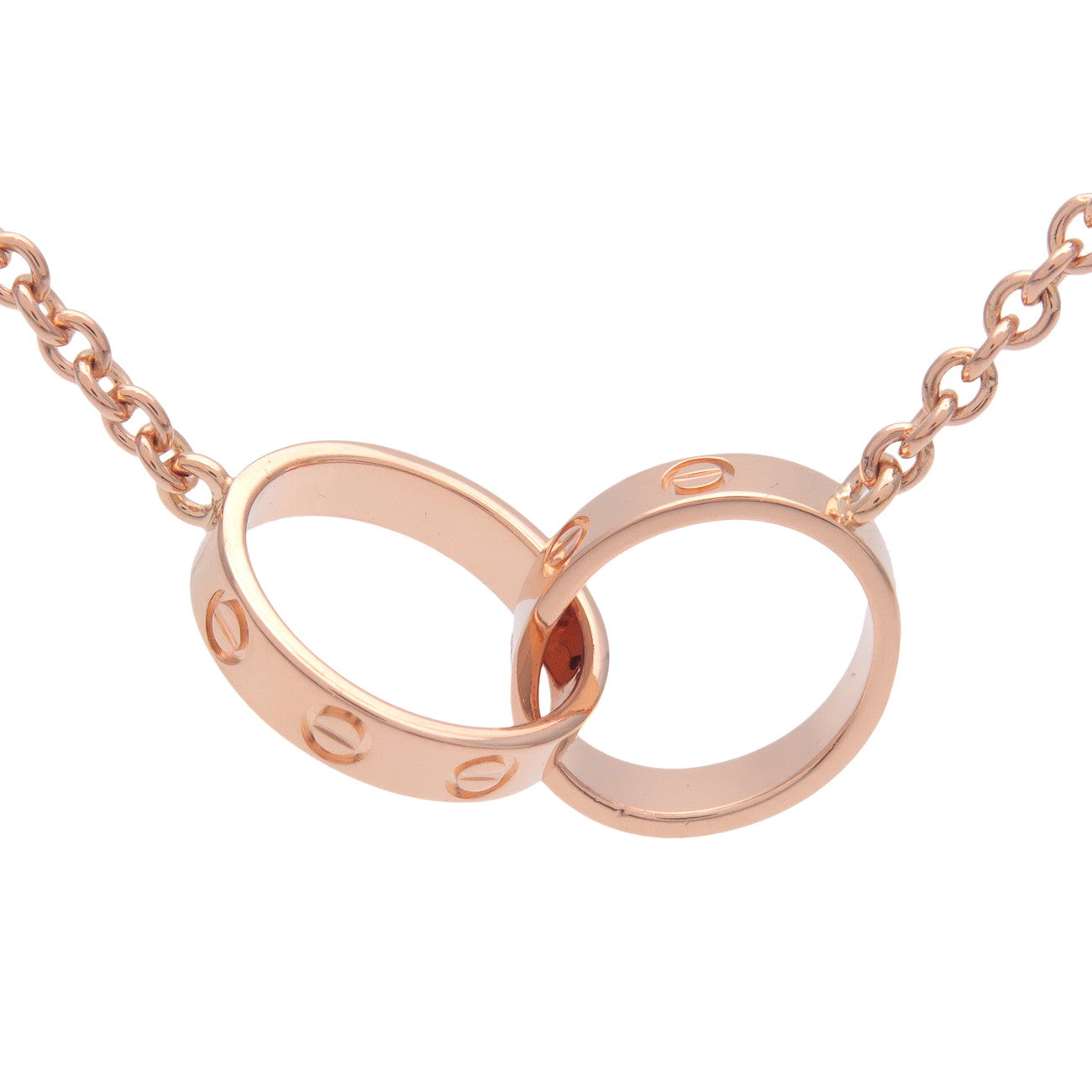 Cartier Baby Love Necklace K18PG 750PG Rose Gold Used