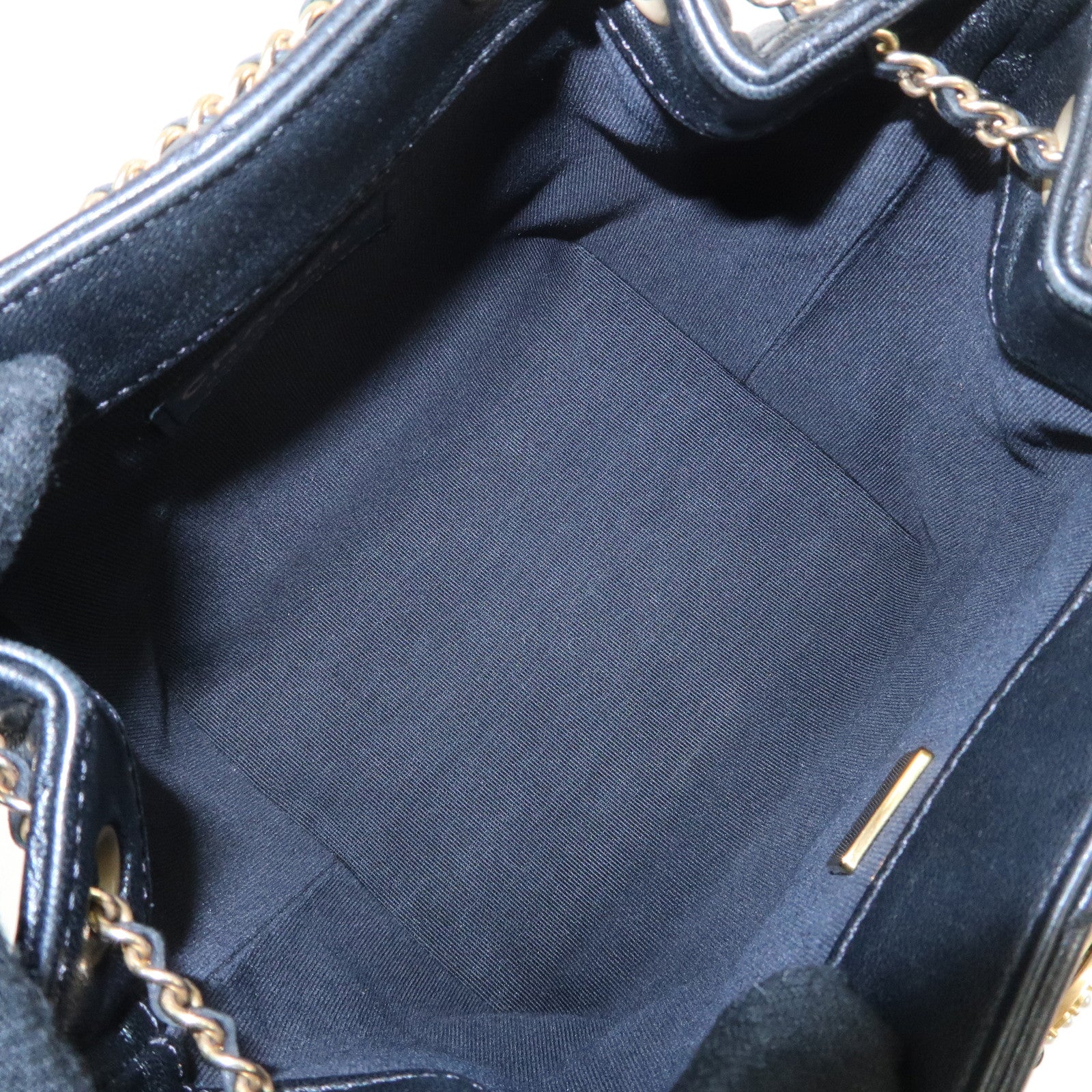 CHANEL Matelasse Lamb Skin Small Bucket Chain Shoulder Bag AS2786 Used