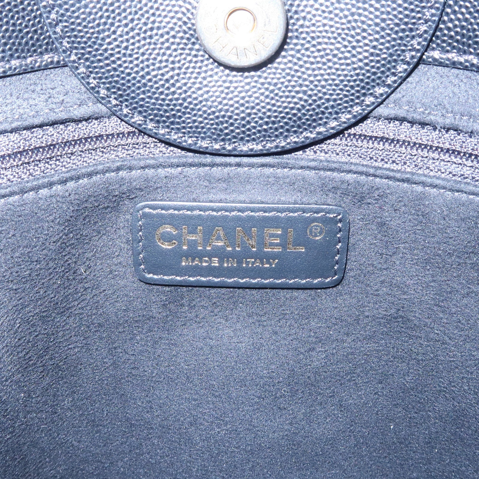 CHANEL Caviar Skin Studs Deauville GM 2Way Shoulder Bag A57067 Used