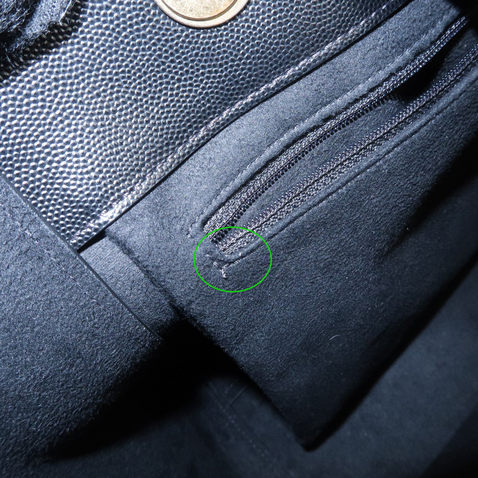 CHANEL Caviar Skin Studs Deauville GM 2Way Shoulder Bag A57067 Used