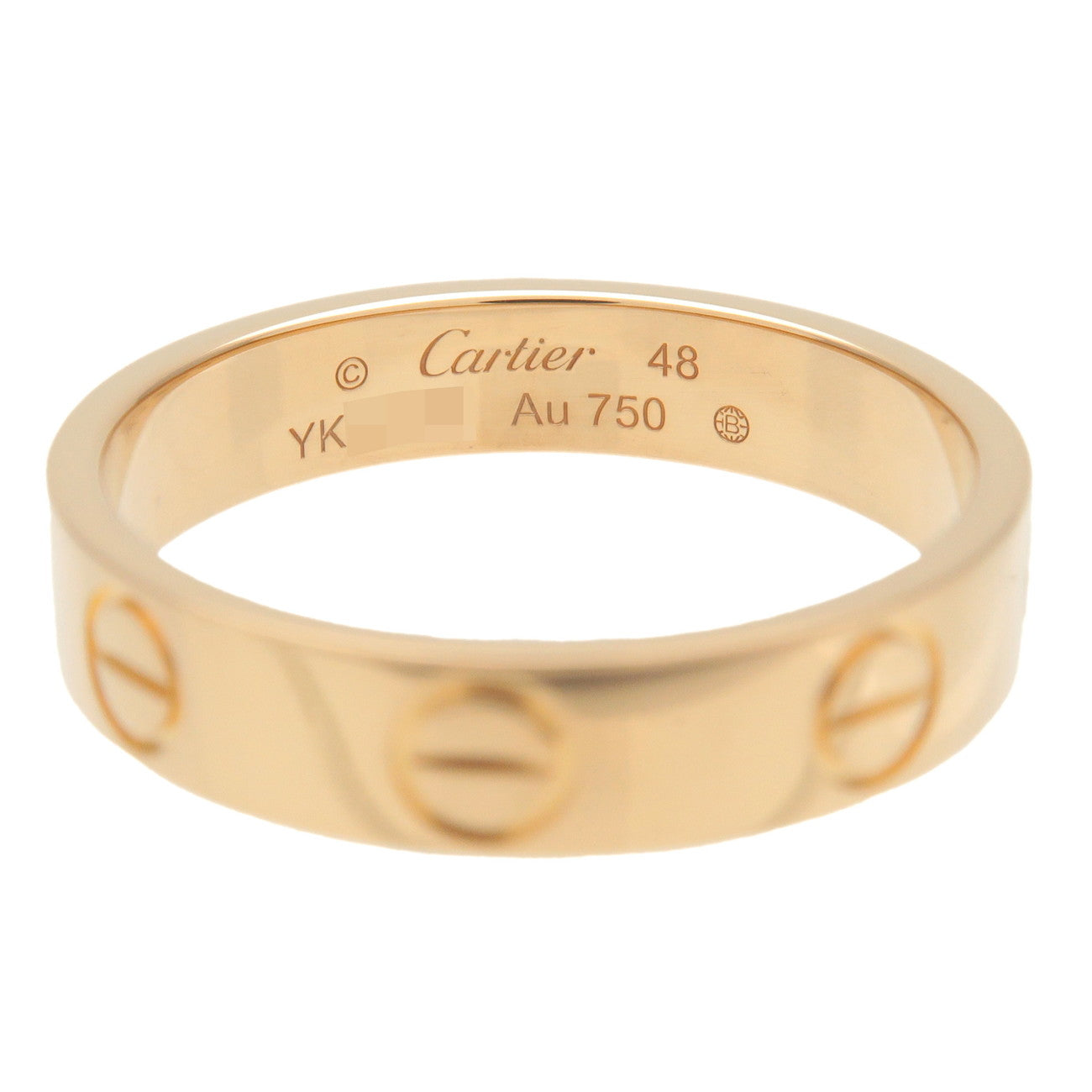 Cartier Mini Love Ring K18YG 750YG Yellow Gold #48 US4.5 EU48 Used