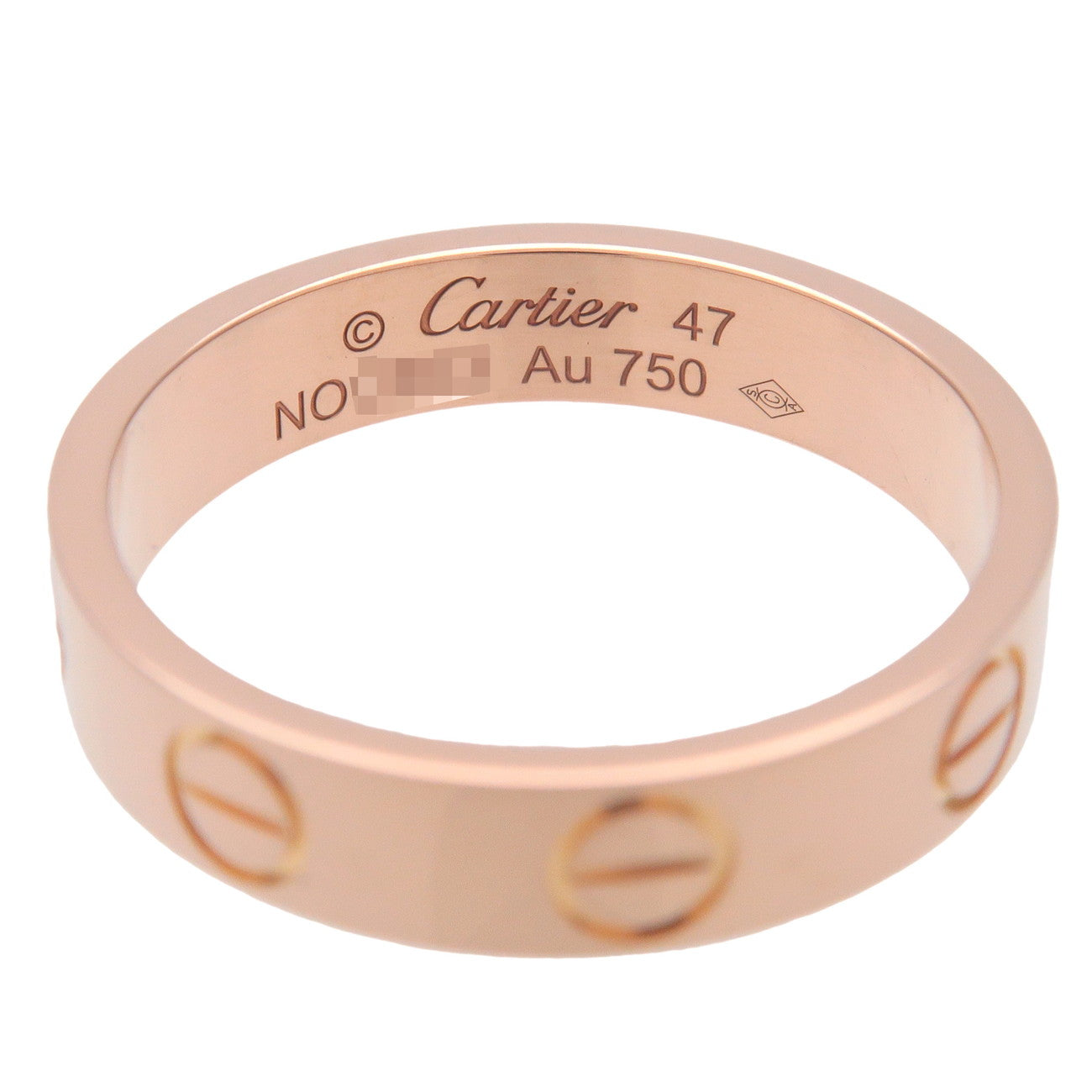 Cartier Mini Love Ring K18PG 750PG Rose Gold #47 US4-4.5 EU47 Used