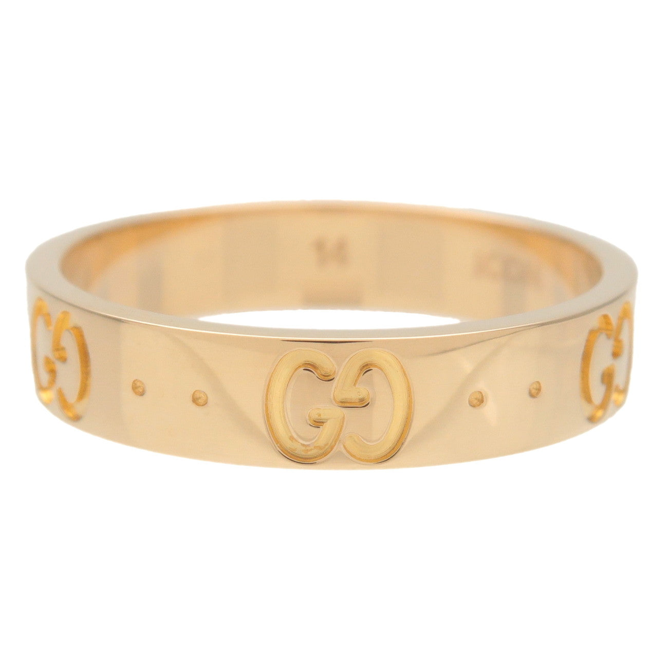 GUCCI Icon Ring K18 750YG Yellow Gold #21 US9.5 Yellow Gold- Used