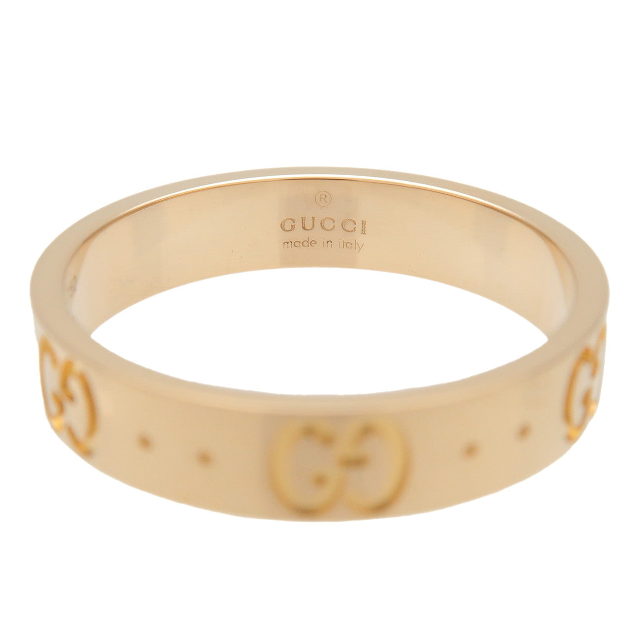 GUCCI Icon Ring K18 750YG Yellow Gold #21 US9.5 Yellow Gold- Used