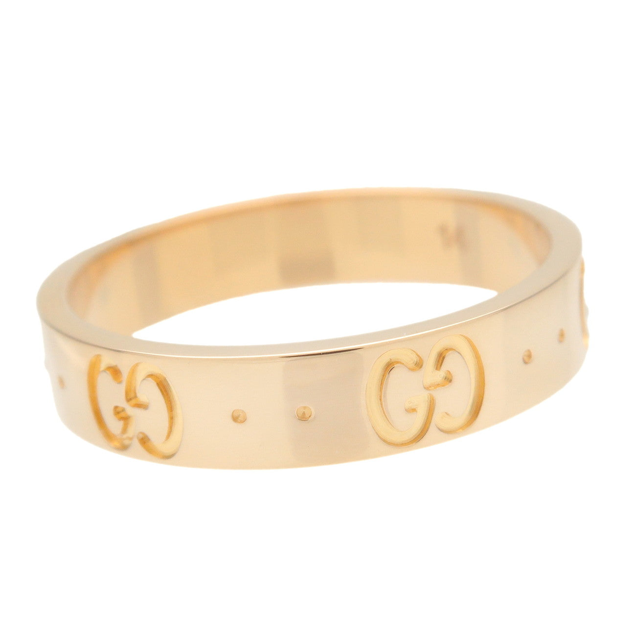 GUCCI Icon Ring K18 750YG Yellow Gold #21 US9.5 Yellow Gold- Used