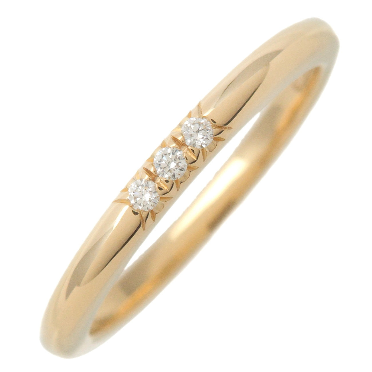 Tiffany&Co.-Classic-Band-Ring-3P-Diamond-K18-750PG-YellowGold