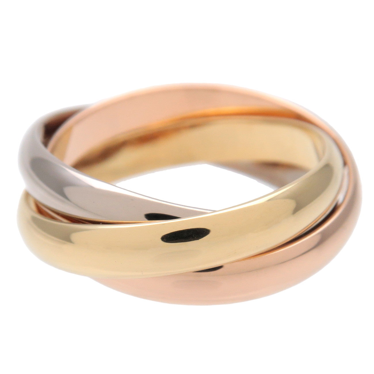Cartier Trinity Ring MM K18 750YG/WG/PG #53 US6.5 Yellow Gold Used