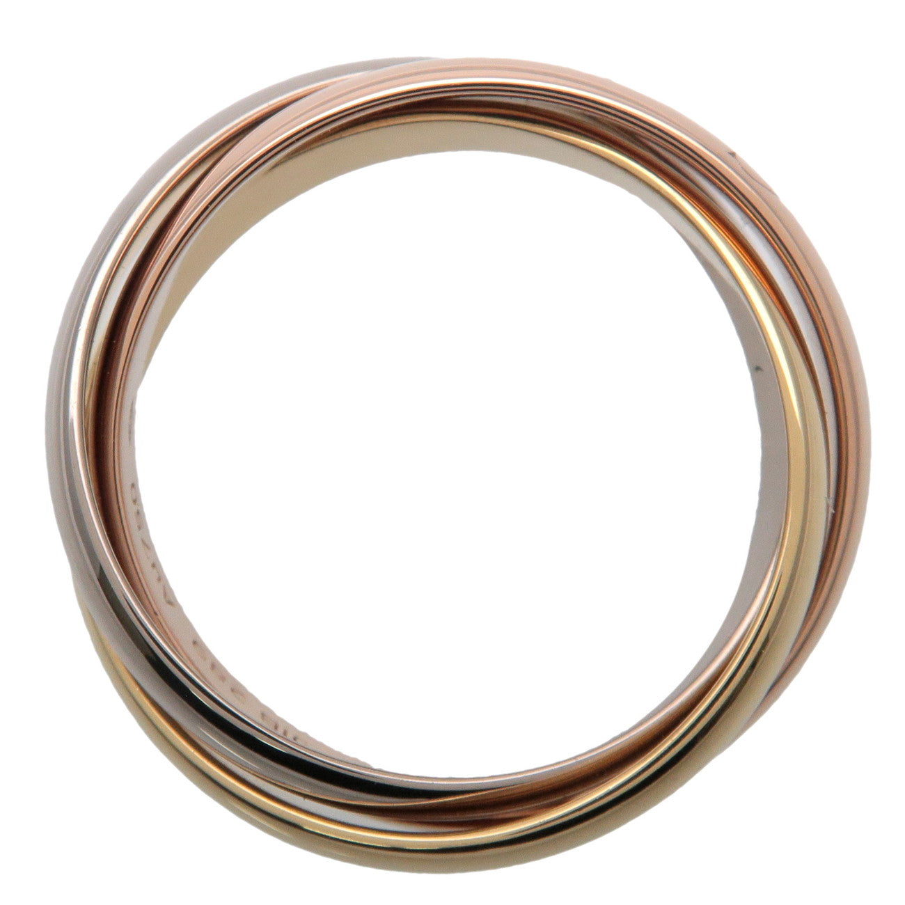 Cartier Trinity Ring MM K18 750YG/WG/PG #53 US6.5 Yellow Gold Used