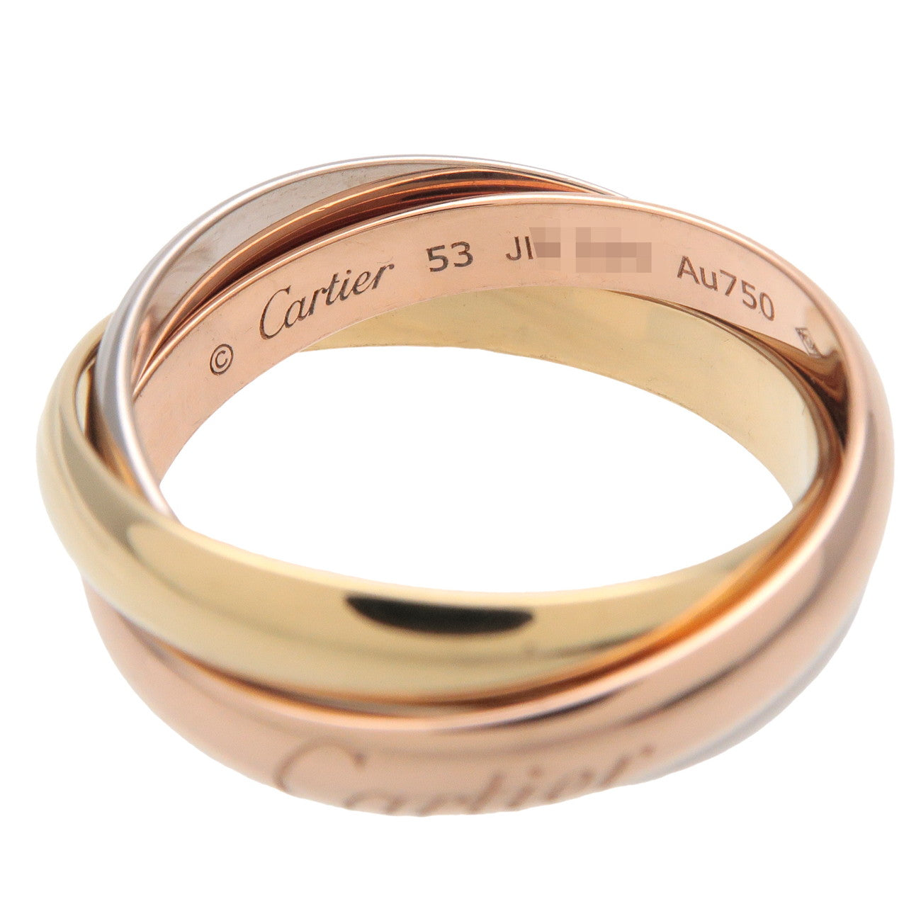 Cartier Trinity Ring MM K18 750YG/WG/PG #53 US6.5 Yellow Gold Used