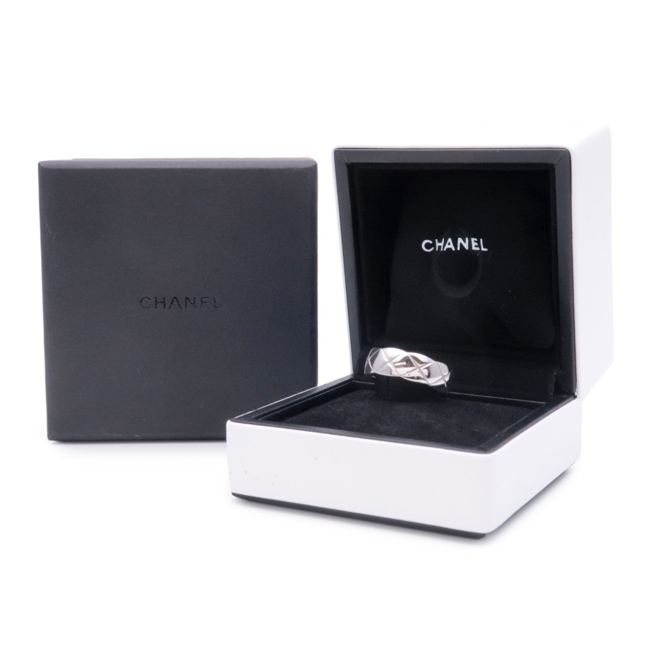 CHANEL Coco Crush Mini Ring K18WG 750WG White Gold #57 US8 Used