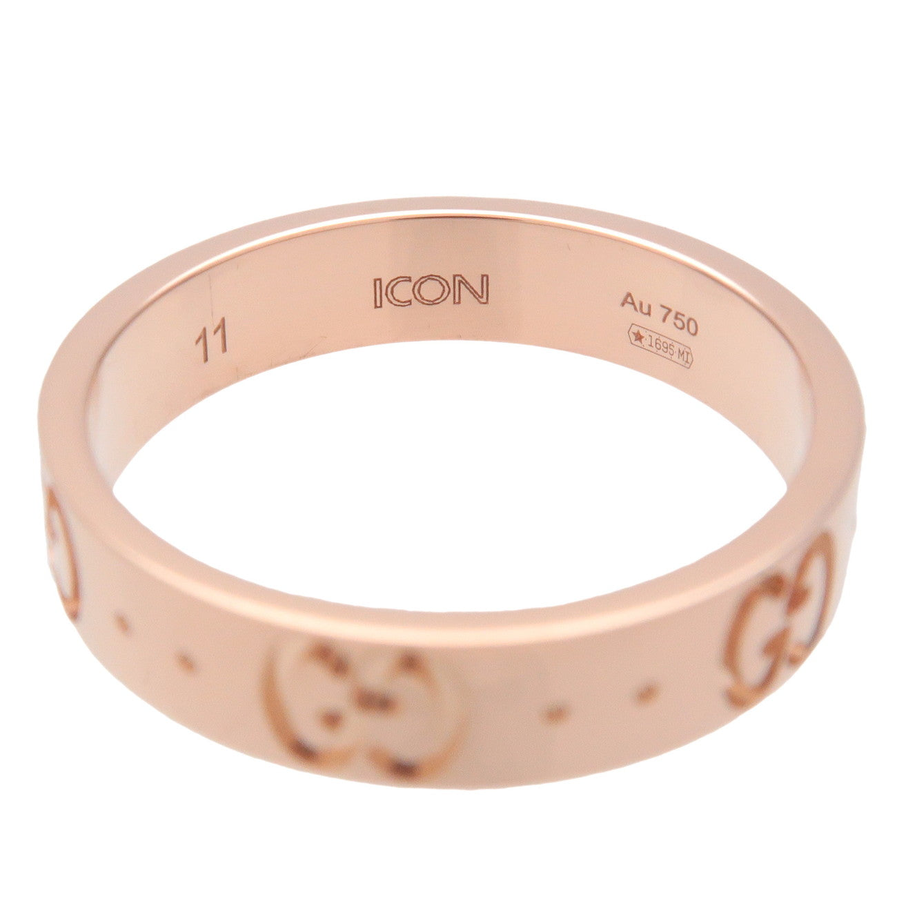 GUCCI Icon Ring K18PG 750PG RoseGold #11 US5.5-6 EU50.5 HK12-12.5 Used