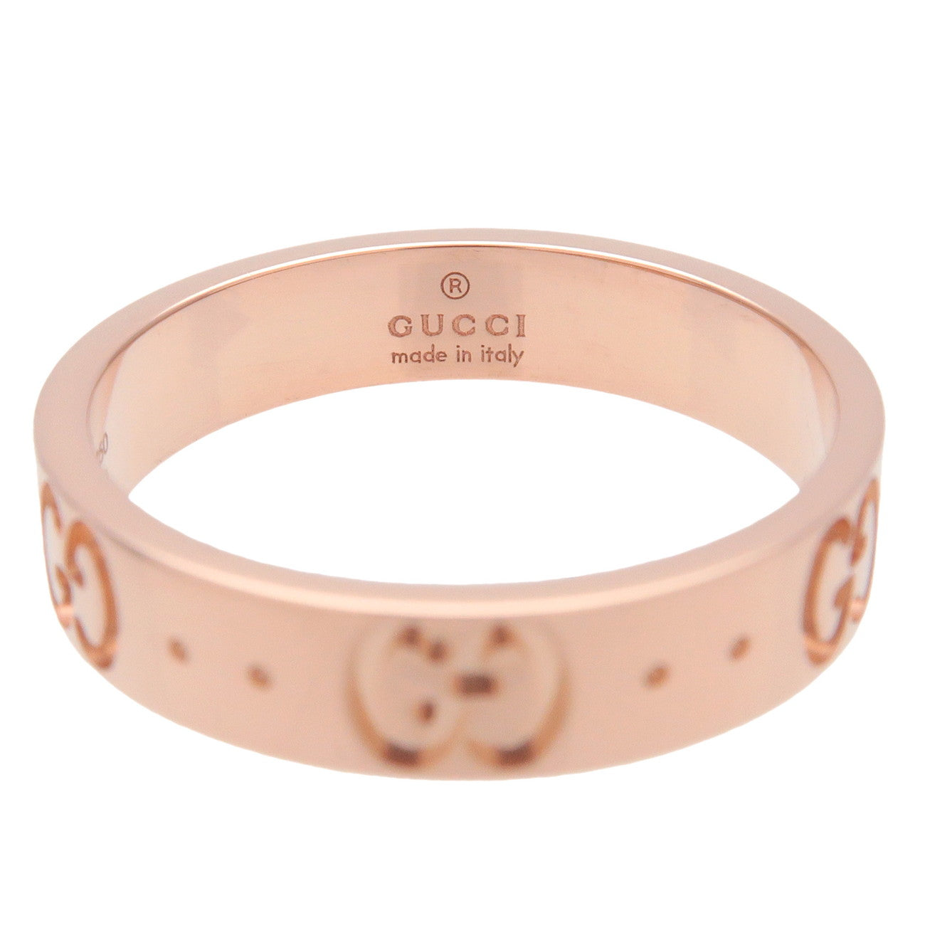 GUCCI Icon Ring K18PG 750PG RoseGold #11 US5.5-6 EU50.5 HK12-12.5 Used