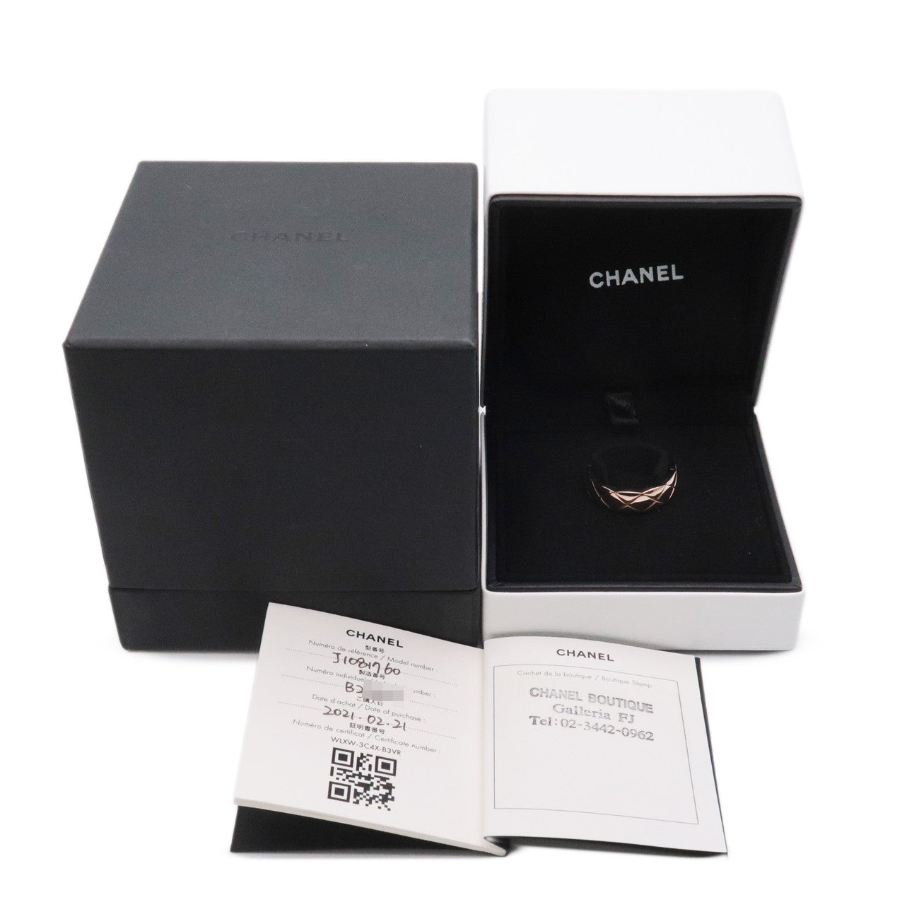 CHANEL COCO Crush Ring Medium 750PG RoseGold #60 US9.5 J10817 Used