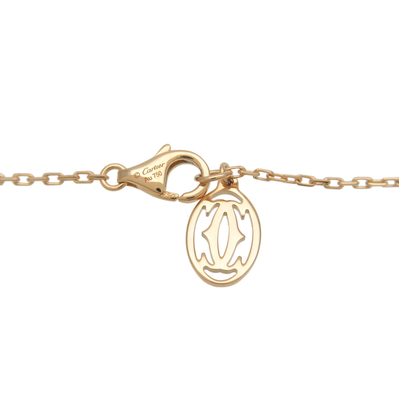 Cartier D'amour 1P Diamond Necklace SM 0.09ct K18 750YG Yellow Gold Used