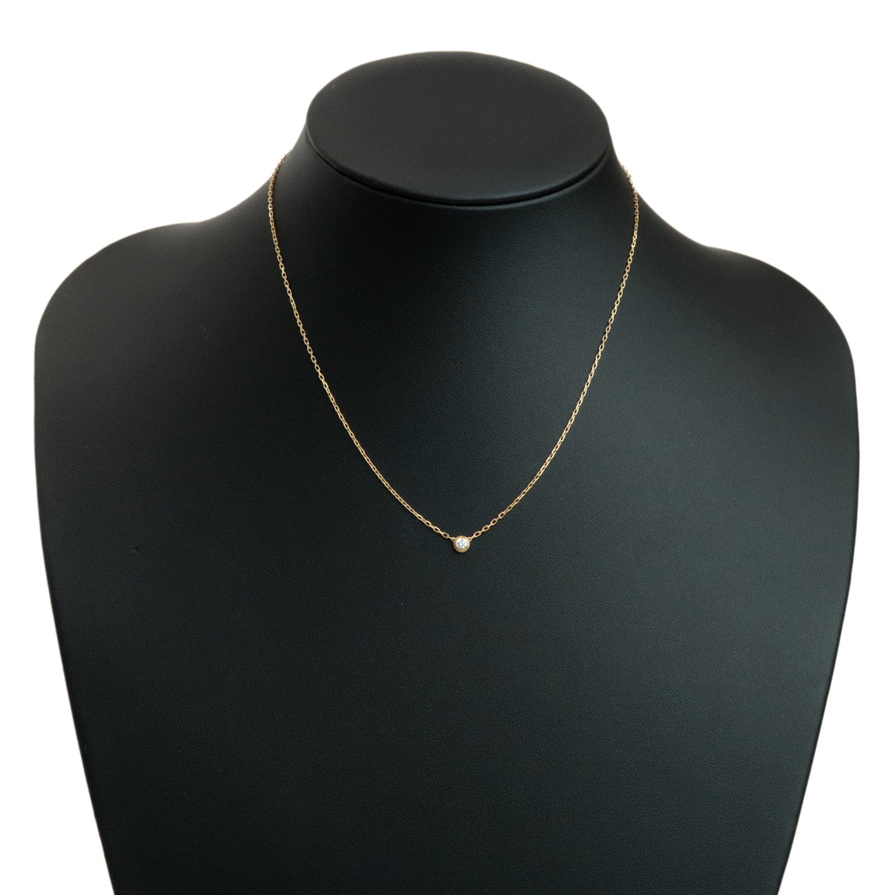 Cartier D'amour 1P Diamond Necklace SM 0.09ct K18 750YG Yellow Gold Used