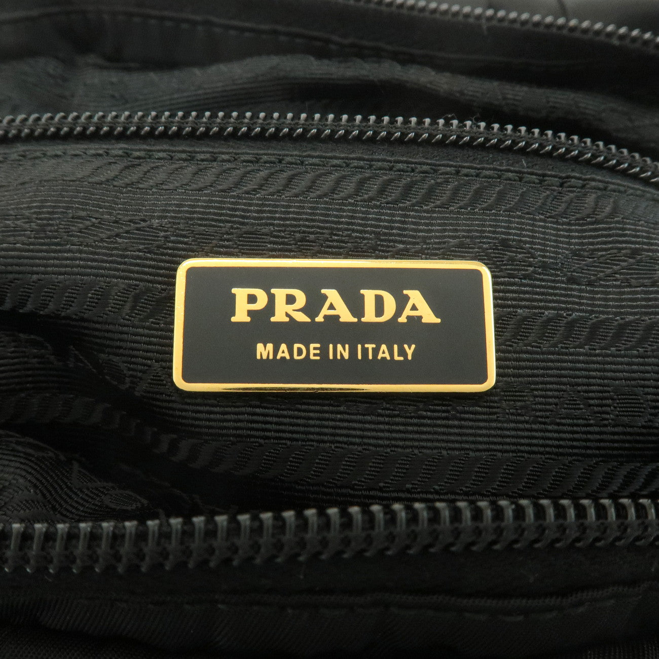 PRADA Nylon Leather Ribbon 2Way Hand Bag Shoulder Bag Black BN1631 Used