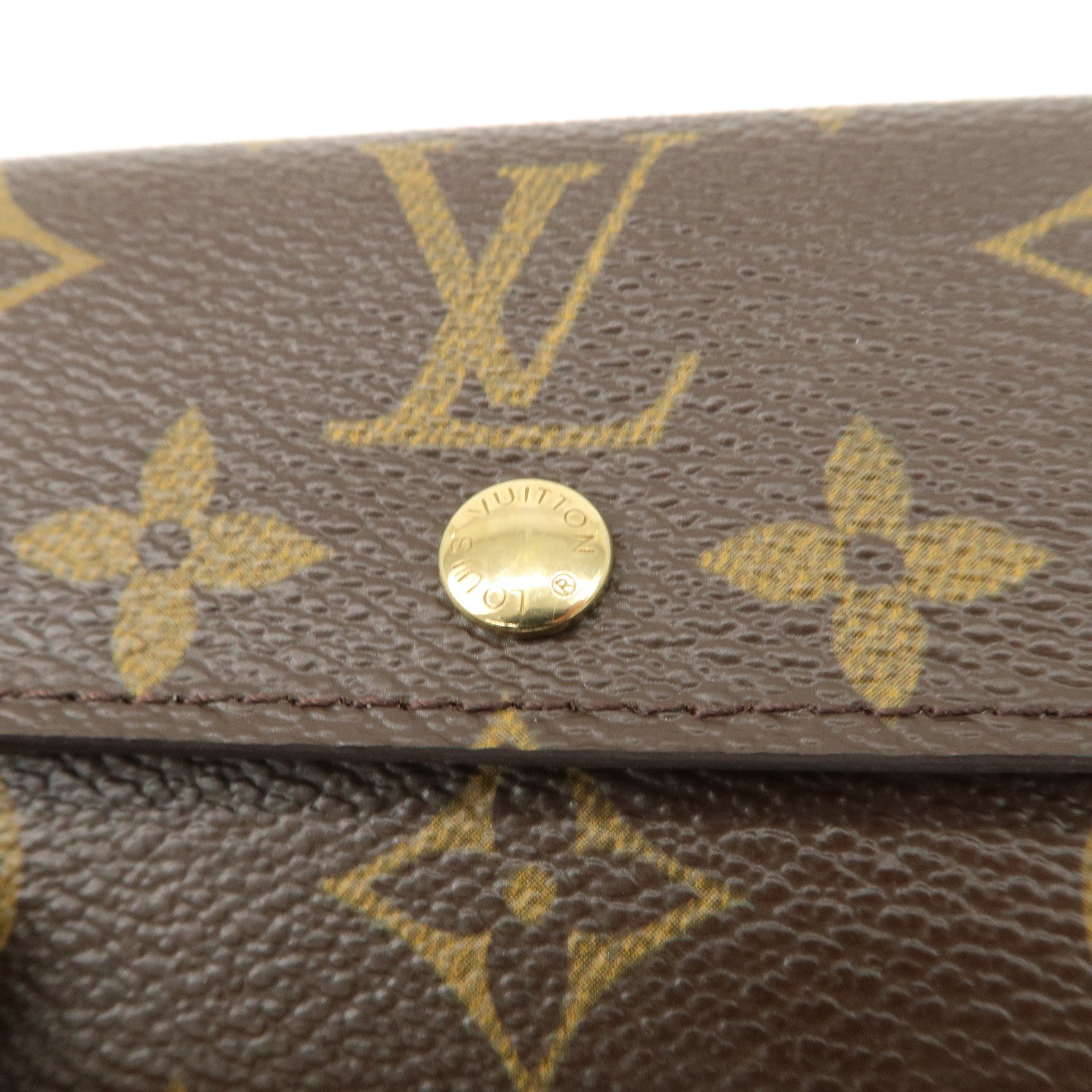 Louis Vuitton Monogram Porte Monnaie Plat Coin Case M61930 Used