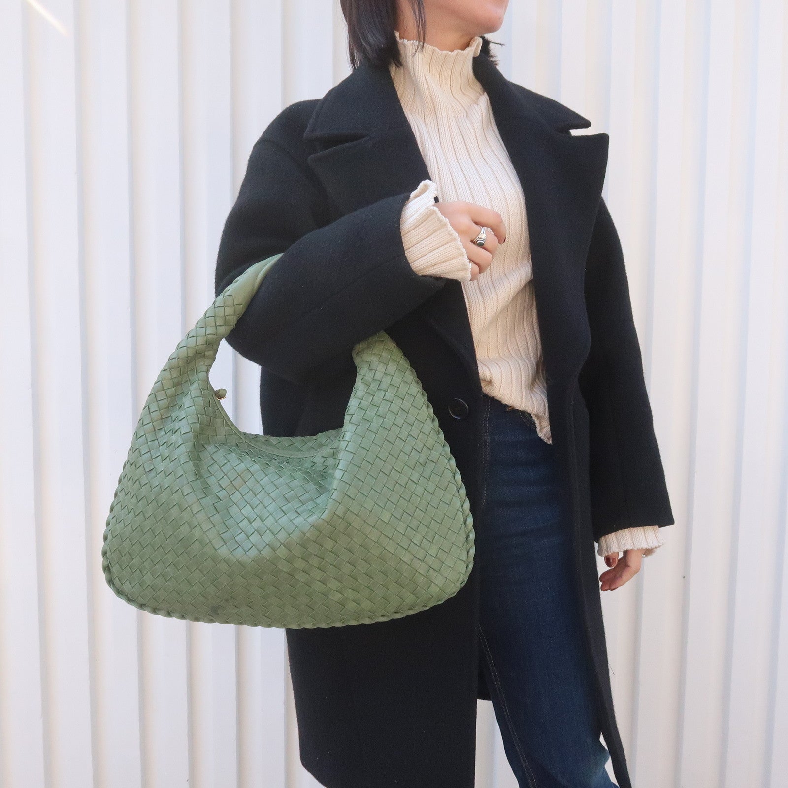 Leather - BOTTEGA - Green - bottega veneta high rise midi