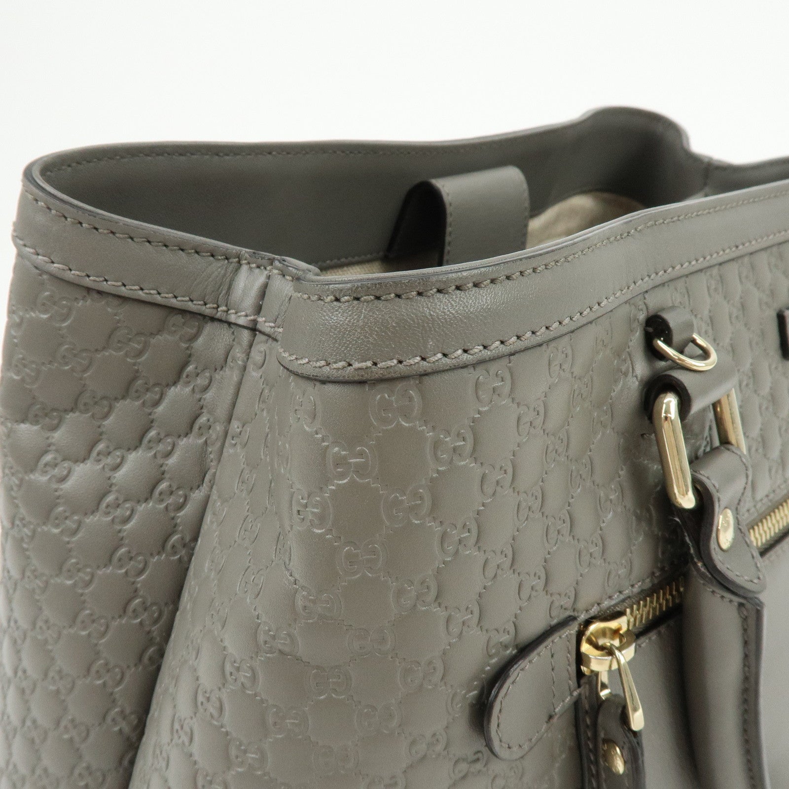 GUCCI Microguccissima Leather 2Way Bag Shoulder Bag Gray 510291