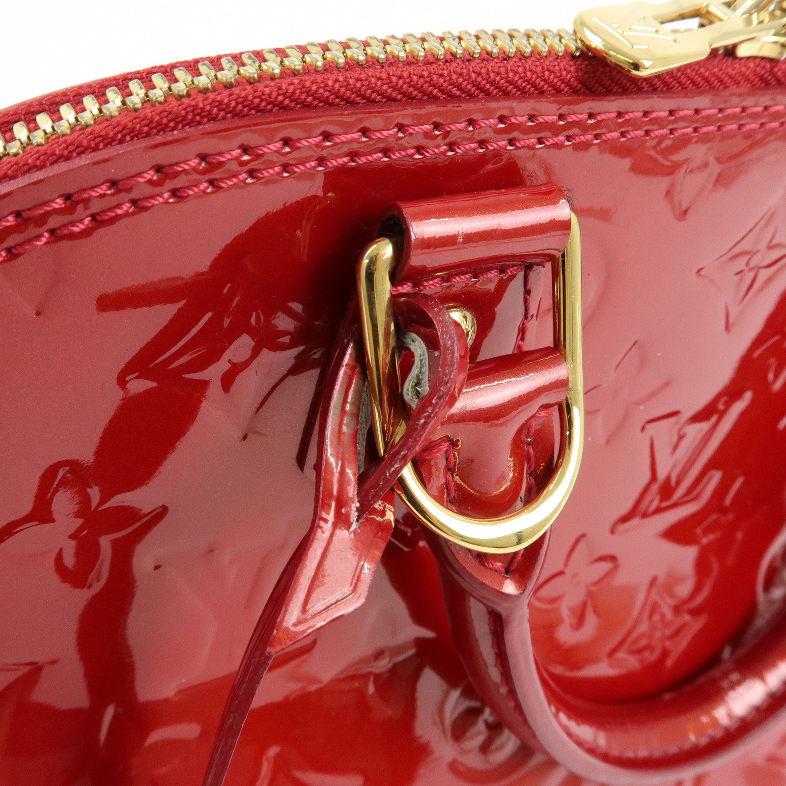 Louis Vuitton Monogram Vernis Alma PM Hand Bag Pomme d'Amour M90096