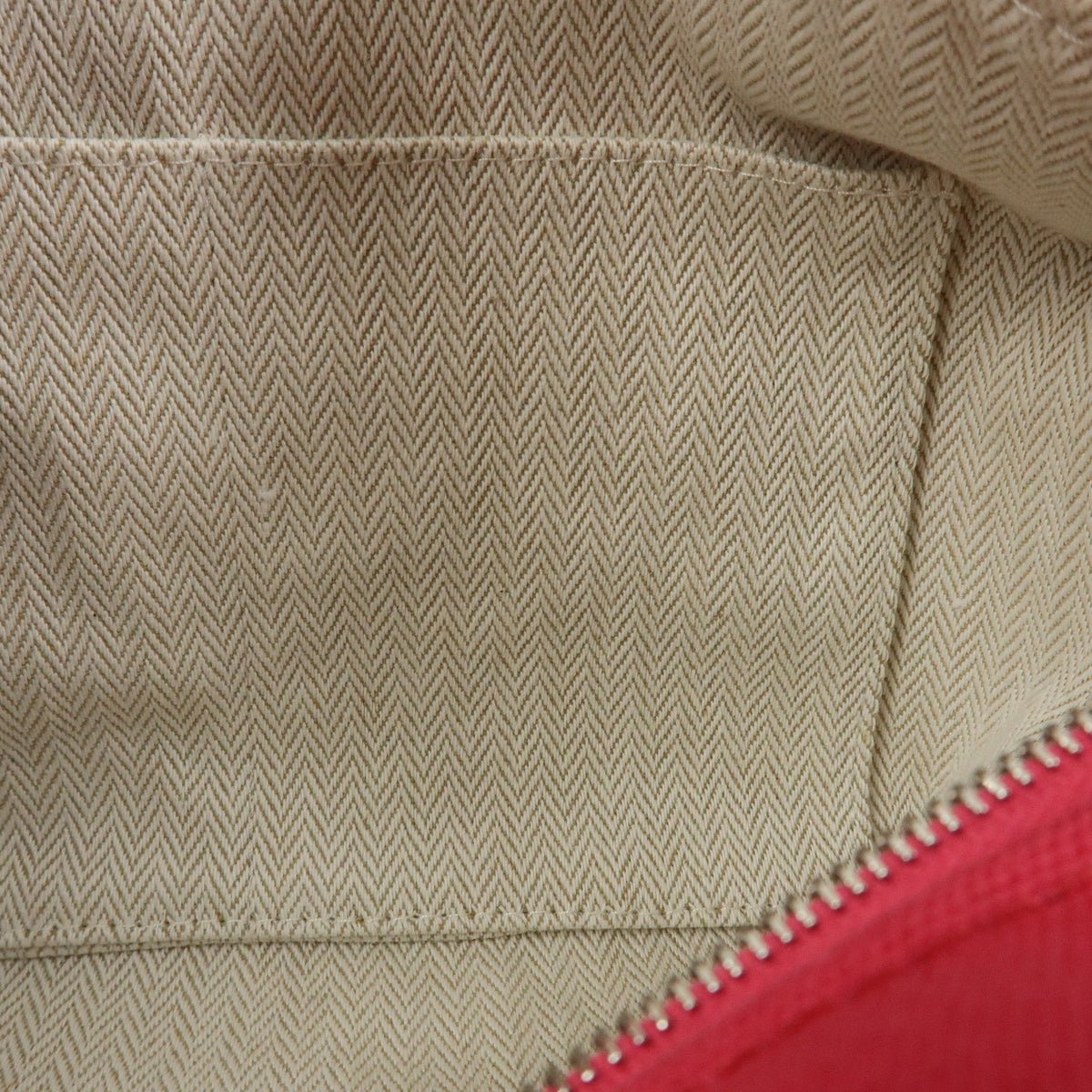 HERMES Bride A Brac PM Canvas Hand Bag Vanity Bag B Stamped Hibiscus