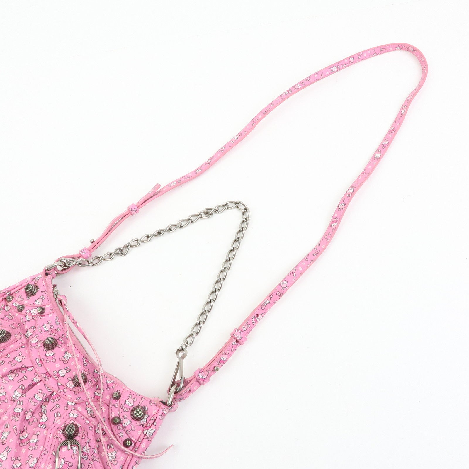 BALENCIAGA Le Cagole Mini Rabbit Pattern Leather Shoulder Bag 695814