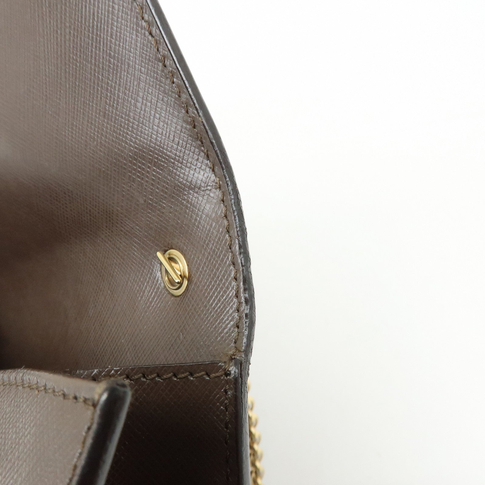 Ferragamo Vara Ribbon Embossed Leather Chain Shoulder Bag Brown