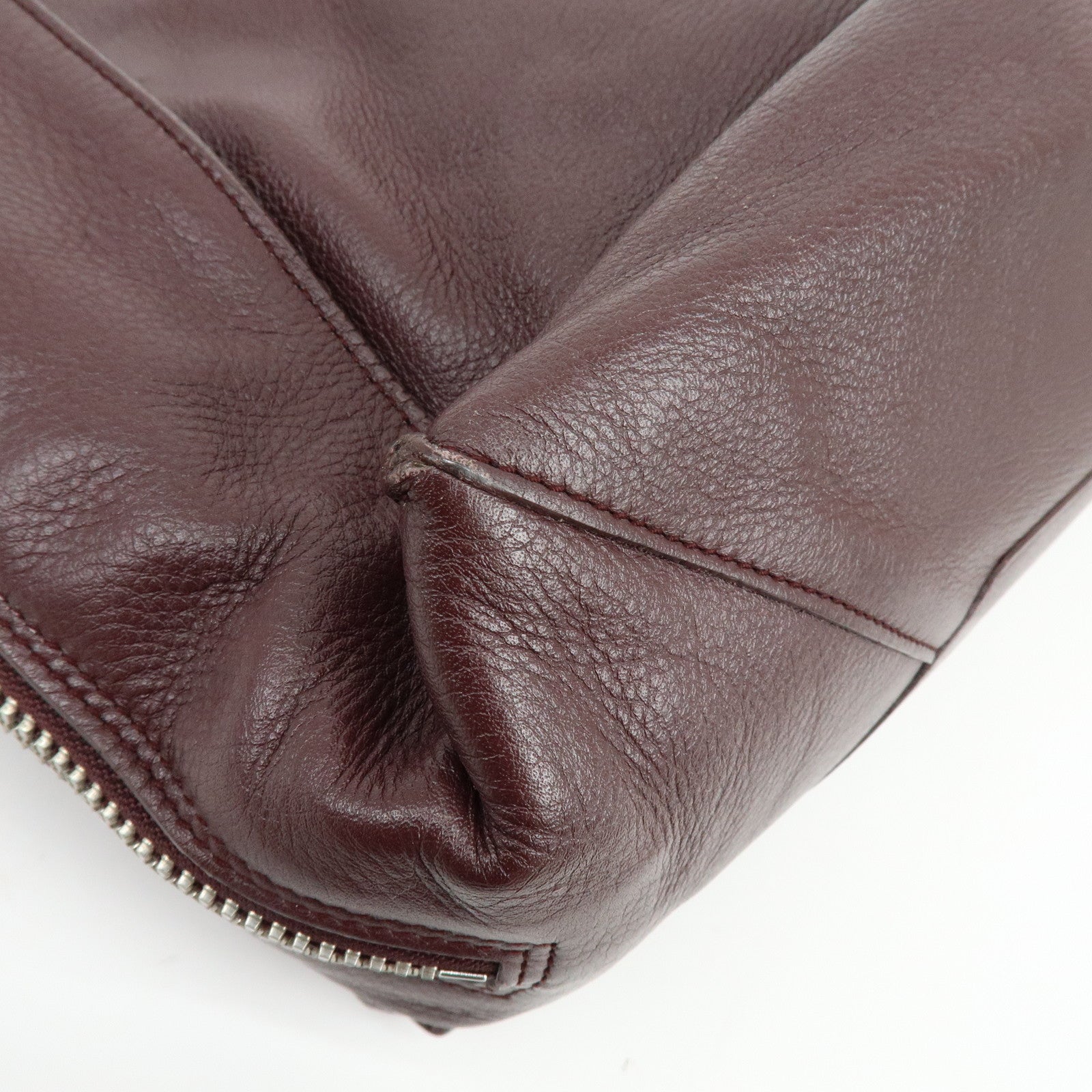 BALENCIAGA The Paper Leather Tote Bag Shoulder Bag Bordeaux 357331