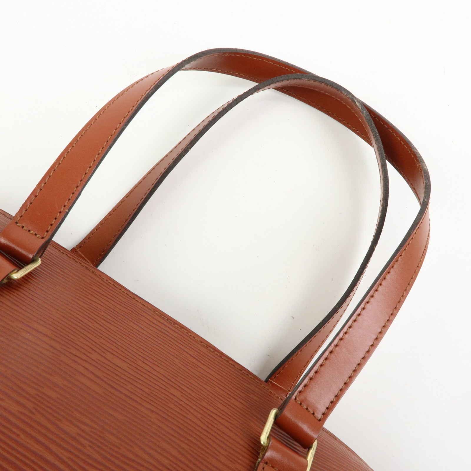 Louis Vuitton Epi Soufflot Leather Hand Bag Kenya Brown M52223