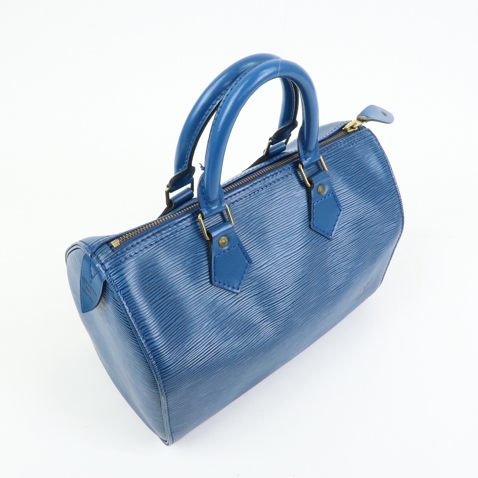 Louis Vuitton Epi Speedy 25 Hand Bag Boston Bag Toledo Blue M43015
