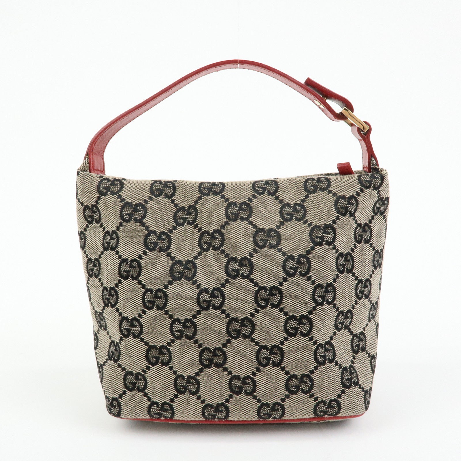 GUCCI GG Canvas Leather Vanity Accessory Pochette Mini Pouch 039・1147