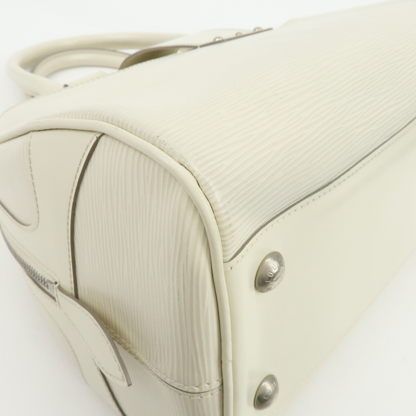 Louis Vuitton Epi Montaigne GM Bowling Hand Bag Ivoire White M5931J