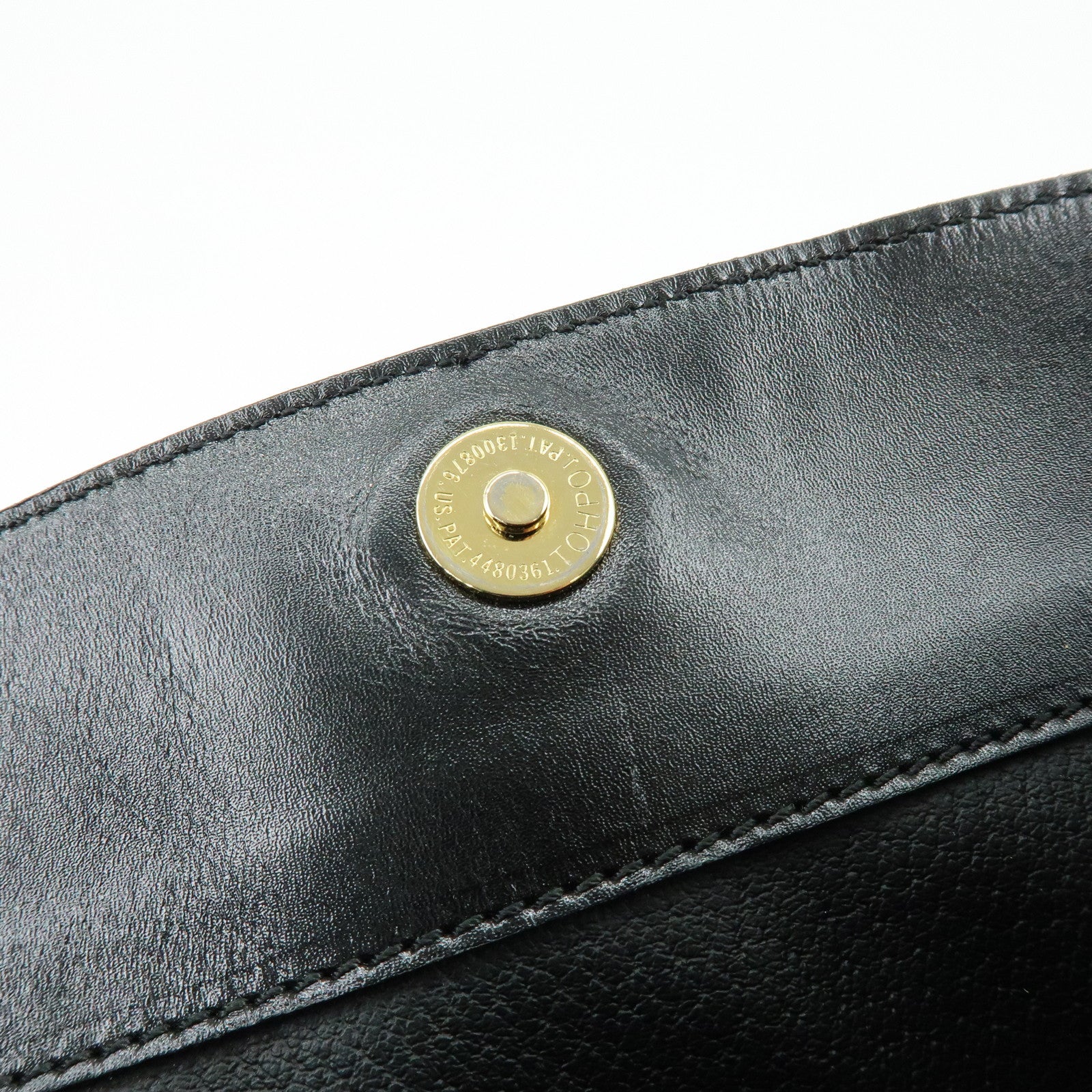 CELINE Macadam PVC Leather Shoulder Bag Brown Black