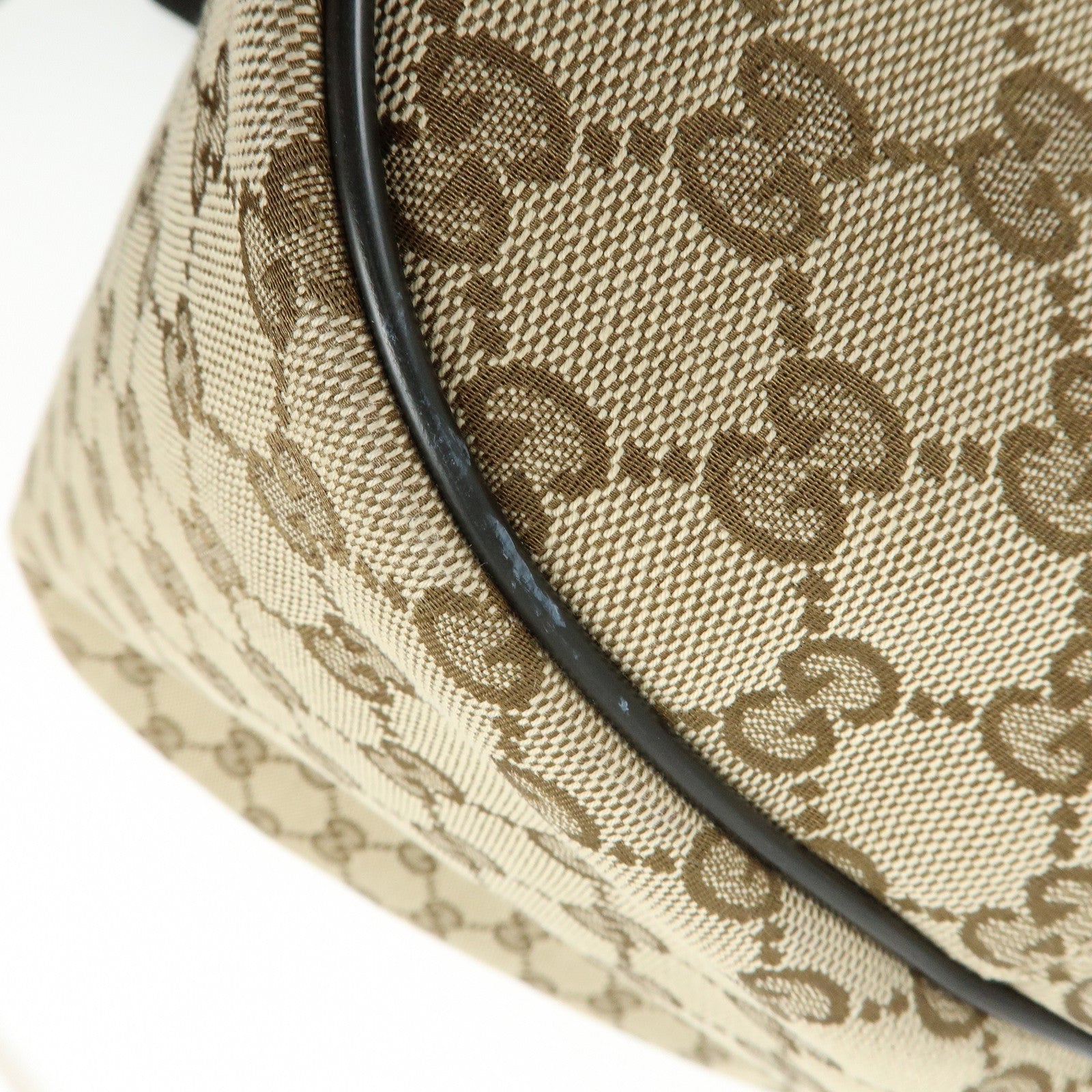 GUCCI GG Canvas Leather Backpack Rucksuck Beige Brown 449906