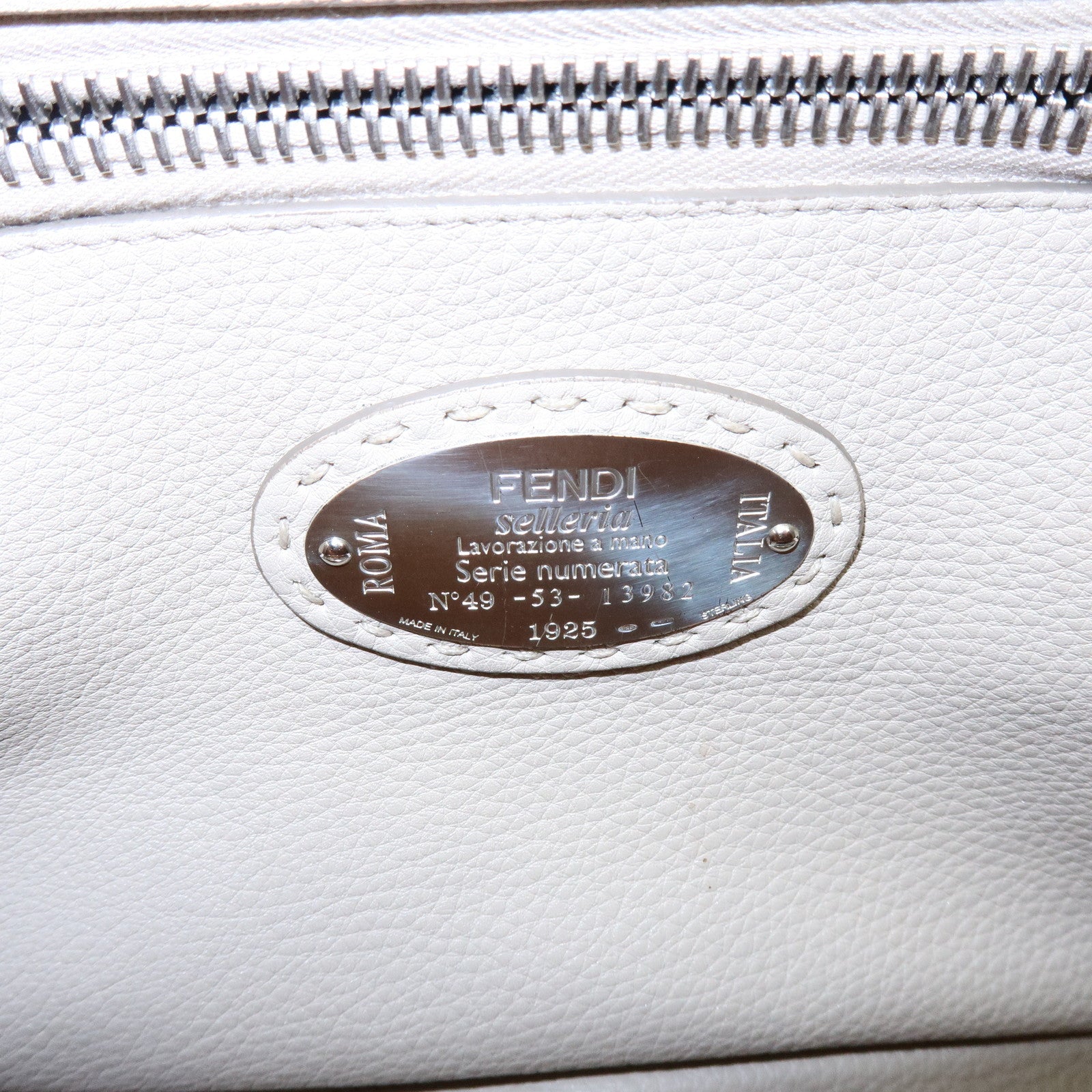 FENDI Selleria Peekaboo Medium Leather 2Way Hand Shoulder Bag 8BN290