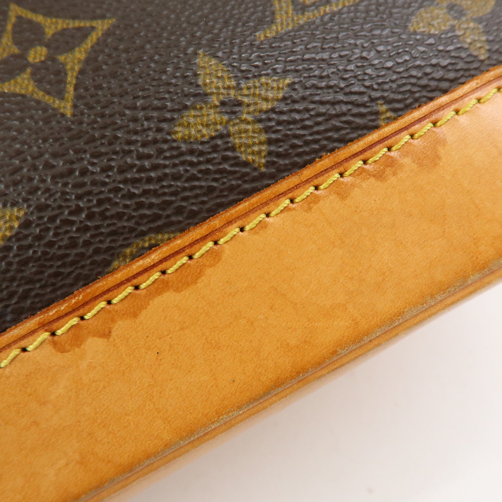 Louis Vuitton Monogram Alma PM Canvas Leather Hand Bag Brown M51130