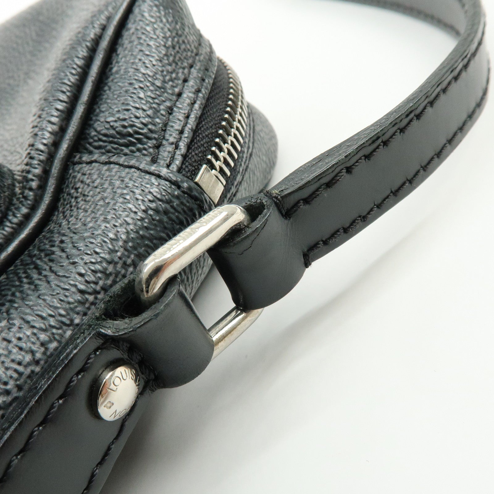 Louis Vuitton Damier Graphite Rem Shoulder Crossbody Bag Black N41446