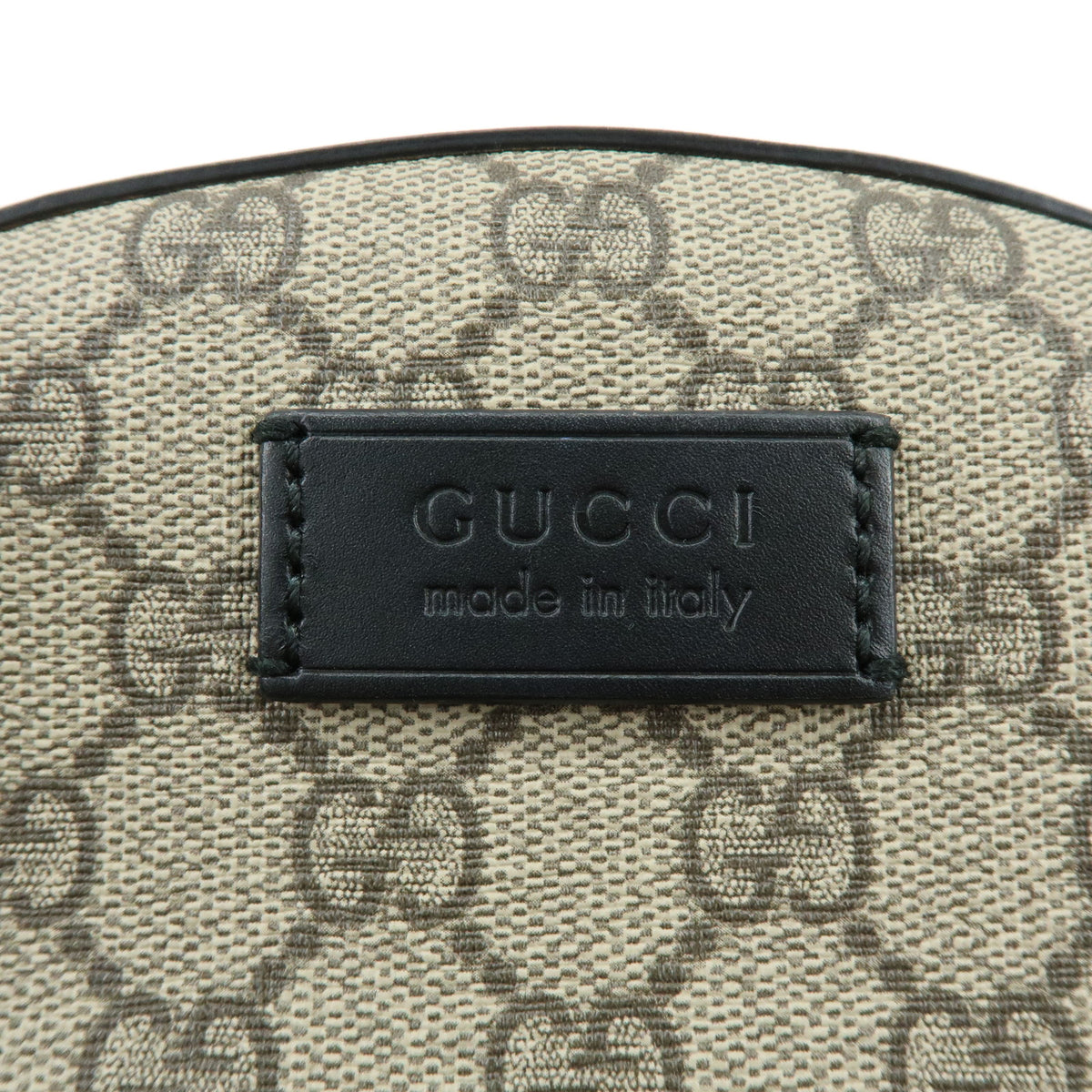 GUCCI GG Supreme Canvas Leather Backpack Rucksack Beige Black 429020