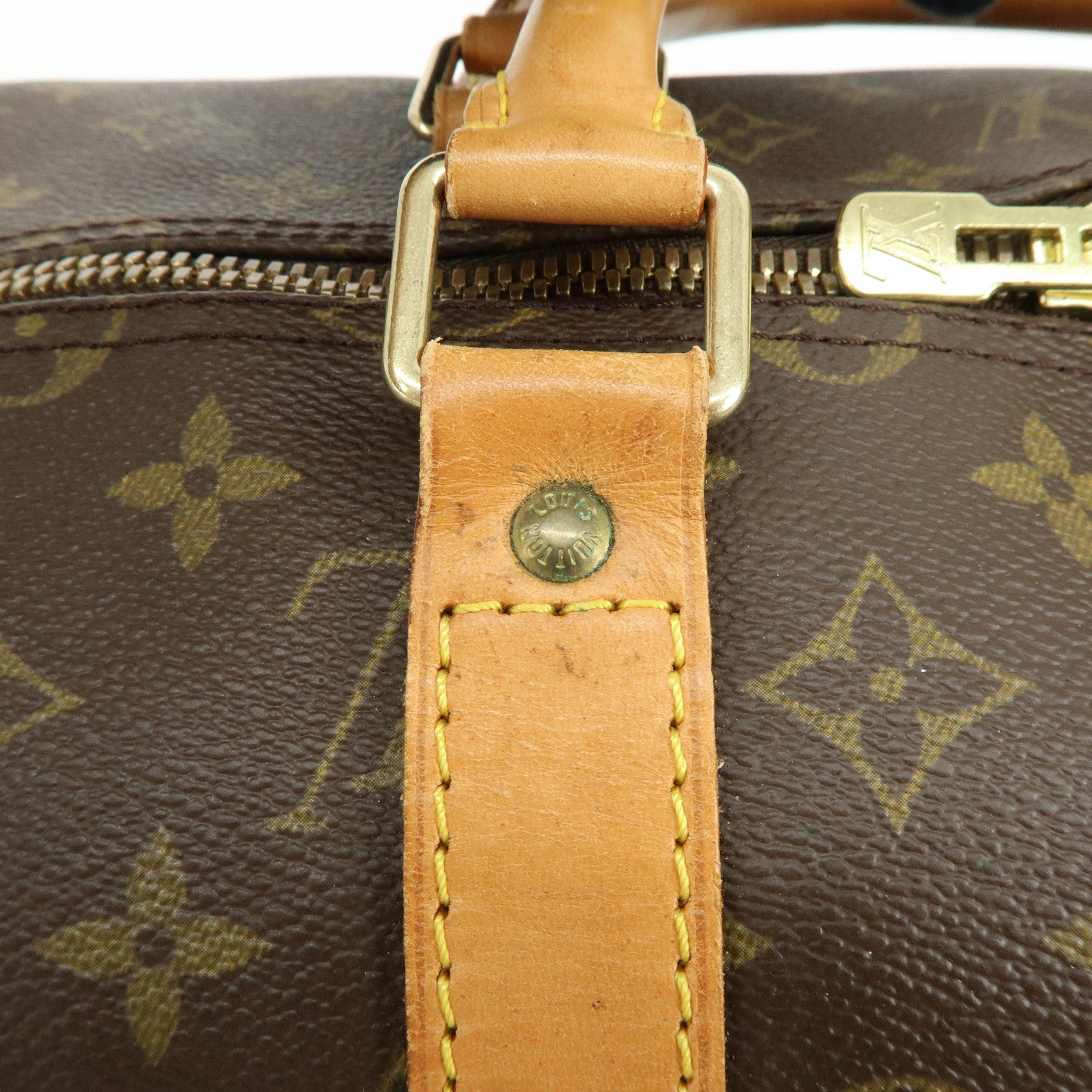 Louis Vuitton Keep All Bandouliere 55 Boston Bag Hand Bag Brown M41414