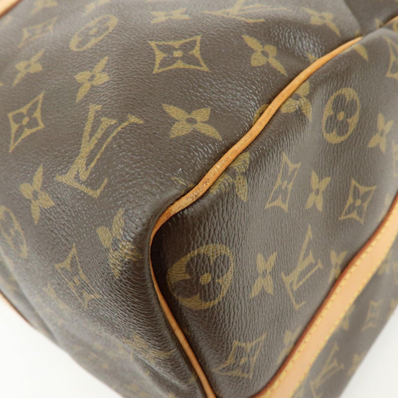 Louis Vuitton Monogram Keep All Bandouliere 45 Boston Bag Brown M41418