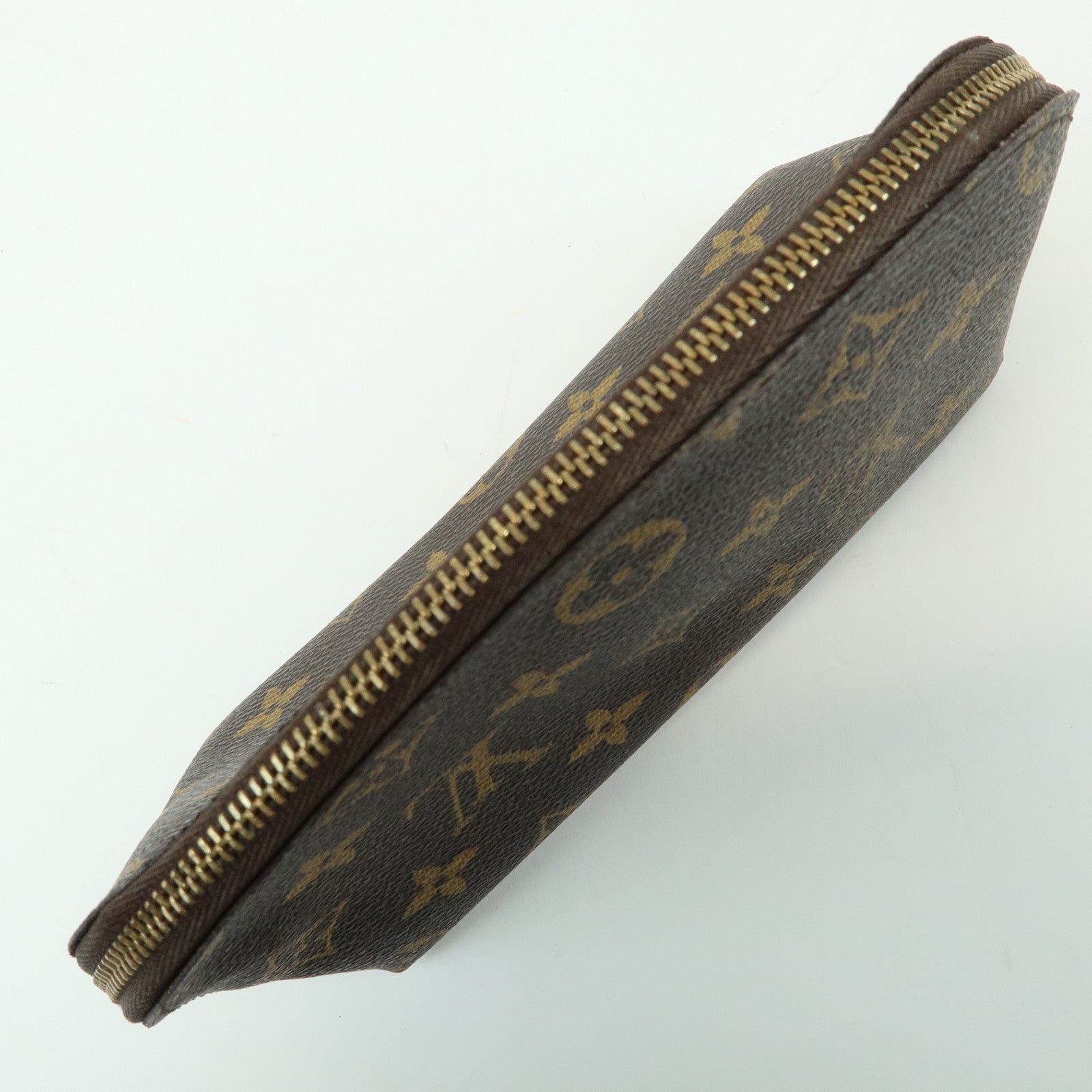 Louis Vuitton Monogram Pochette Cosmetic PM Pouch Brown M47515