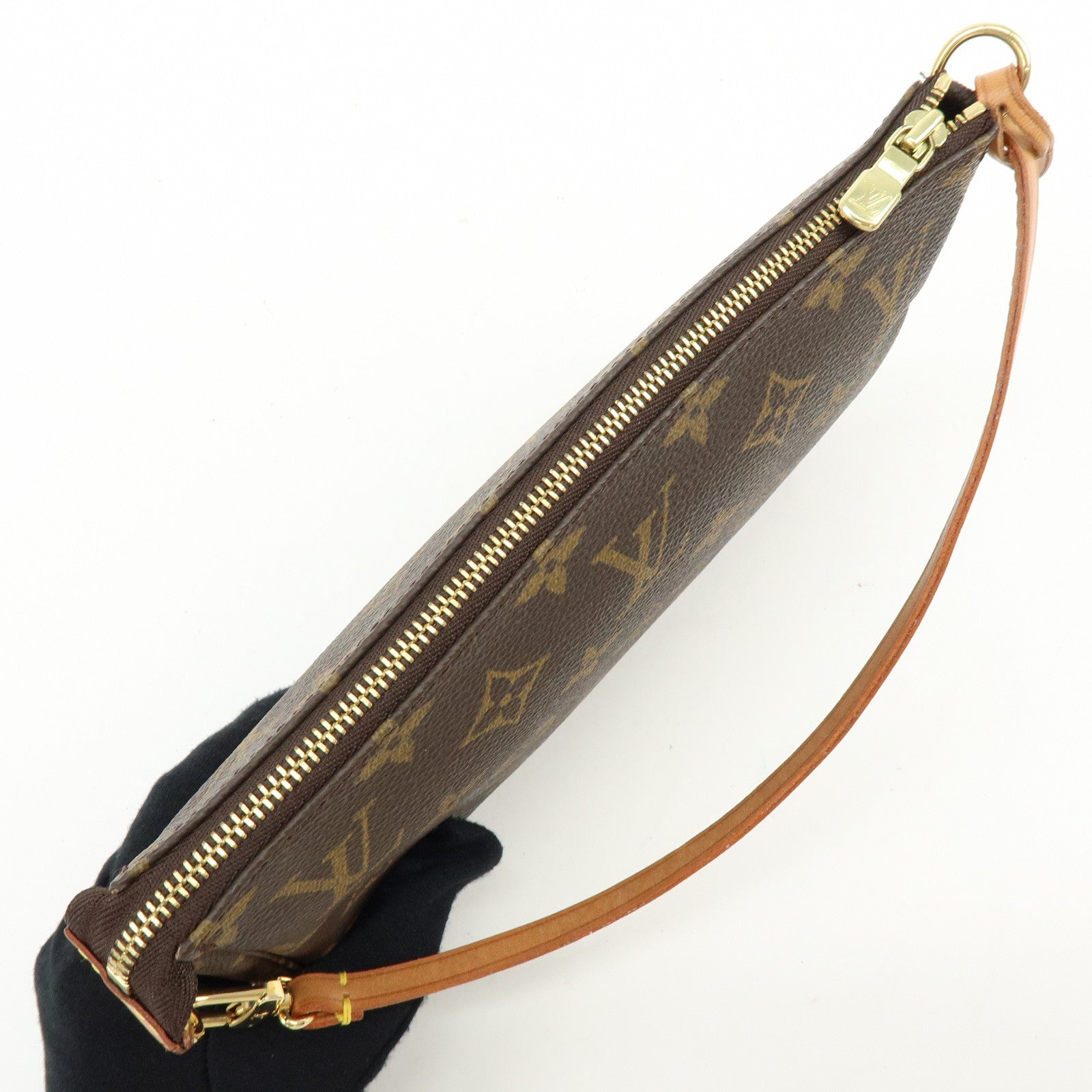 Louis Vuitton Monogram Pochette Accessoires Pouch Hand Bag Brown M51980
