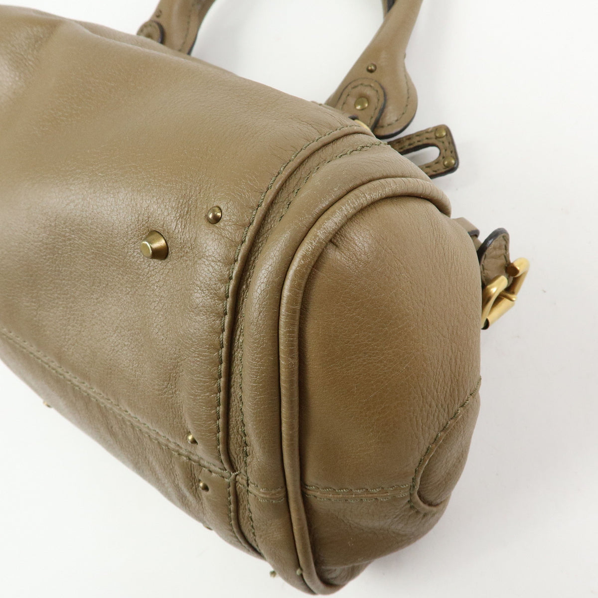 Chloe Paddington Leather Hand Bag Boston Bag Brown