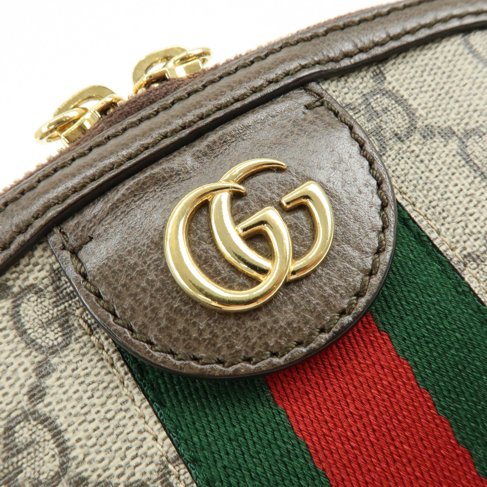 GUCCI Ophidia Sherry GG Supreme Leather Shoulder Bag Beige 499621