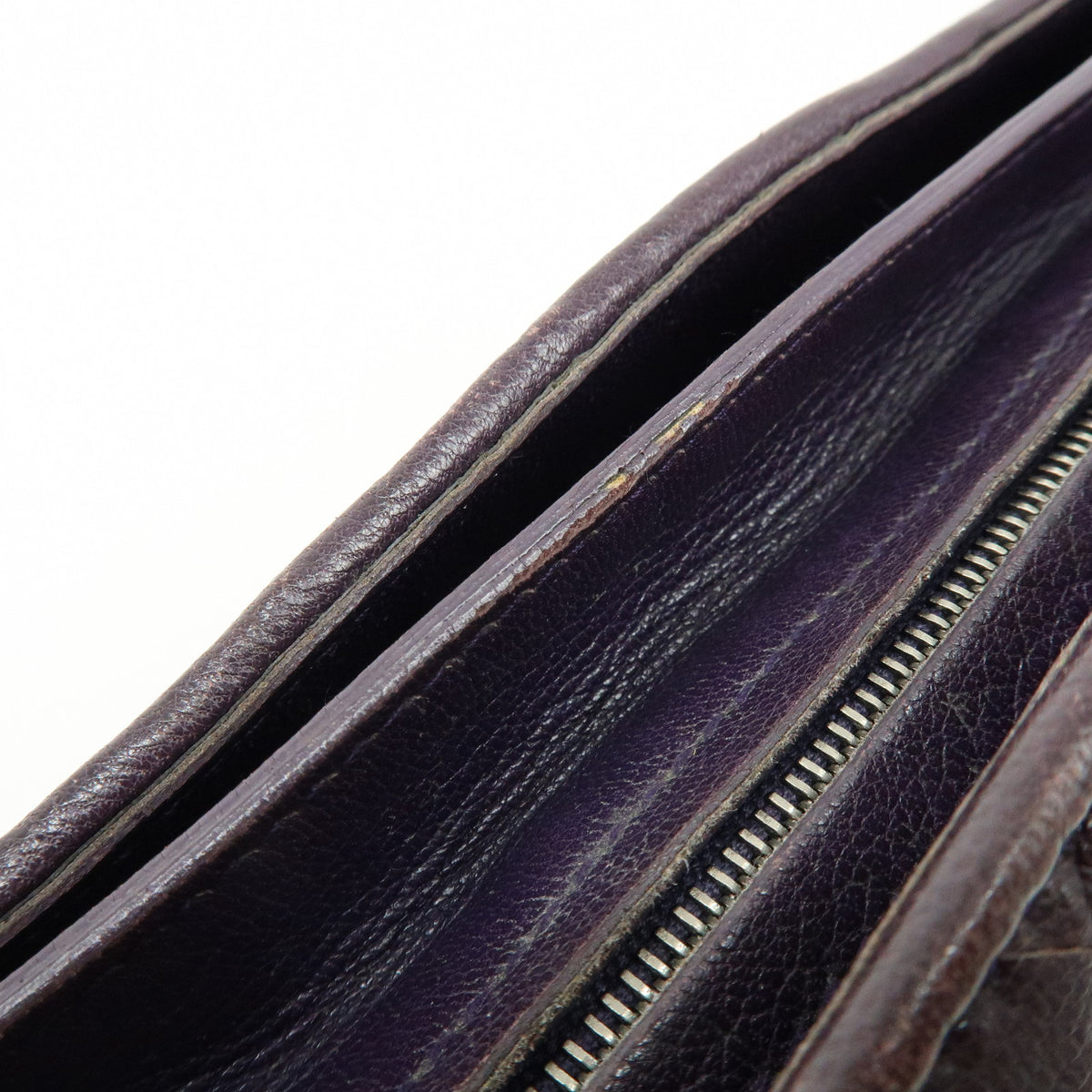BOTTEGA VENETA Intrecciato Leather Shoulder Bag Crossbody Bag Purple