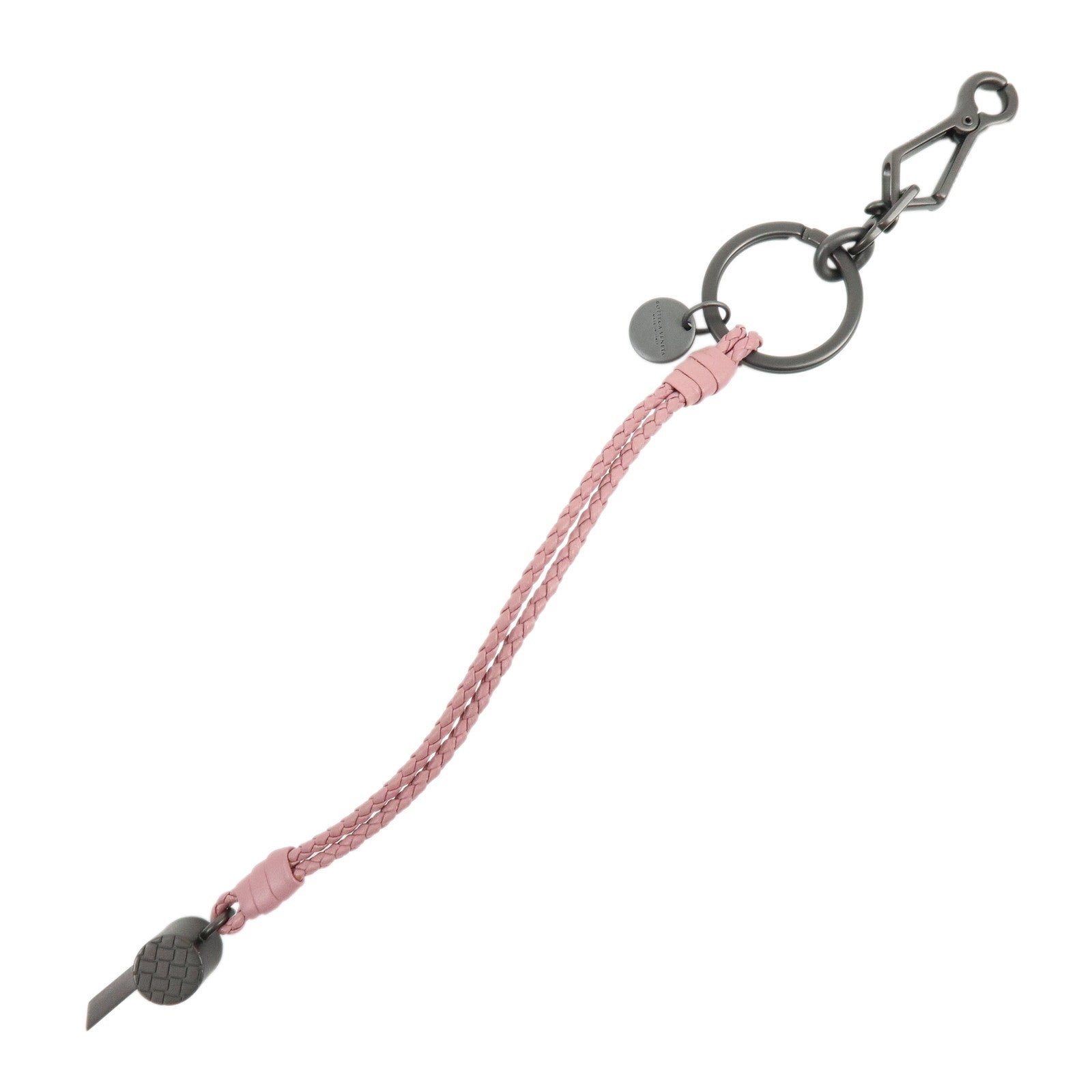 BOTTEGA VENETA Intrecciato Leather Bag Charm Whistle Motif Pink